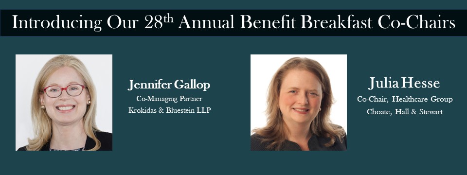 Co-Chairs of Health Law Advocates' 28th Annual Benefit Breakfast